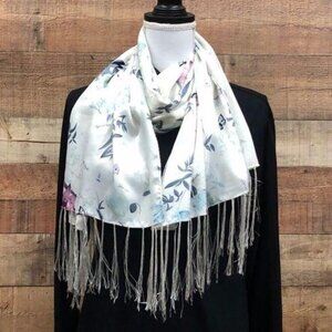 Silky Fringed Butterfly Scarf